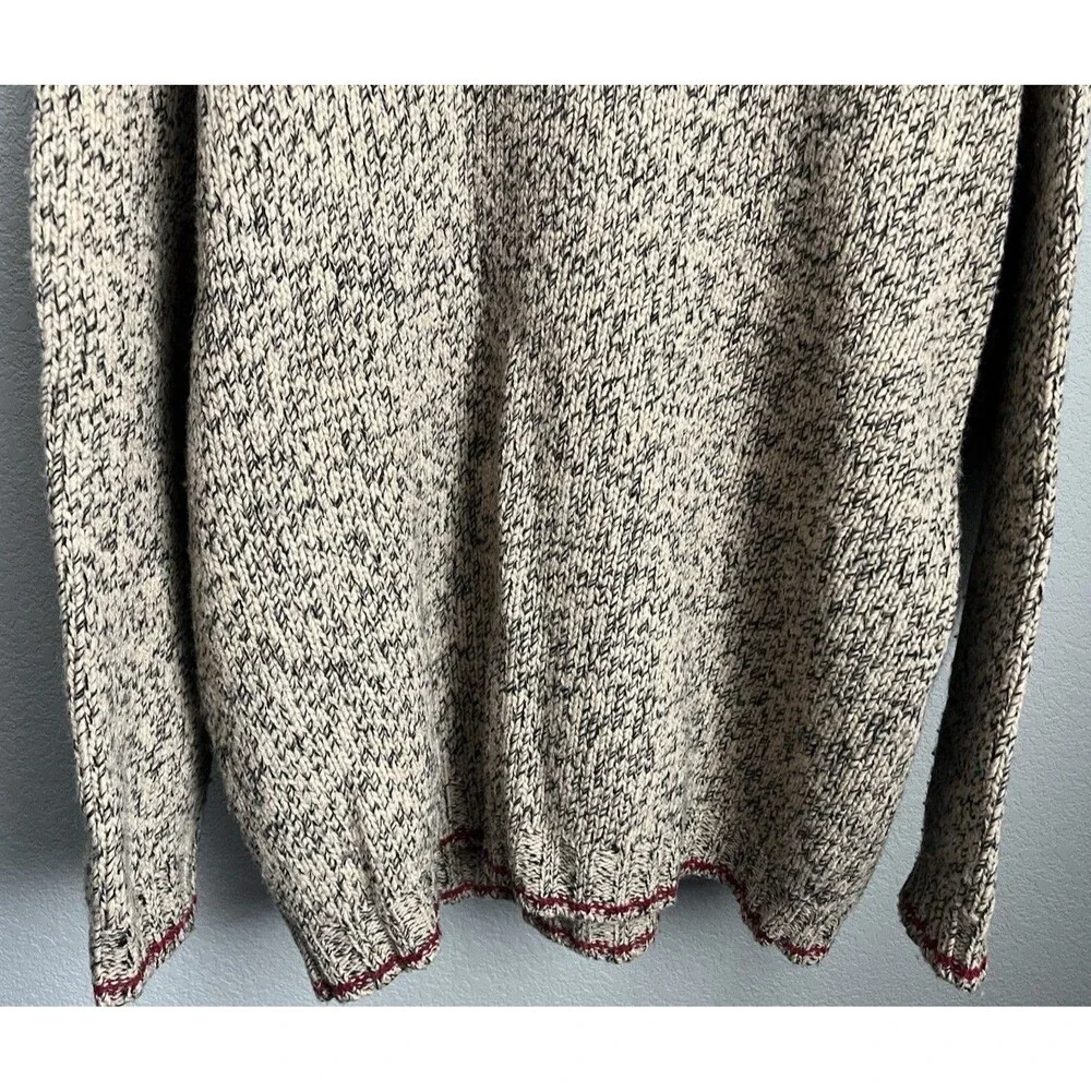 Vintage Eddie Bauer Men's L 100% Wool Crewneck Sweater Hong Kong - Picture 3 of 9